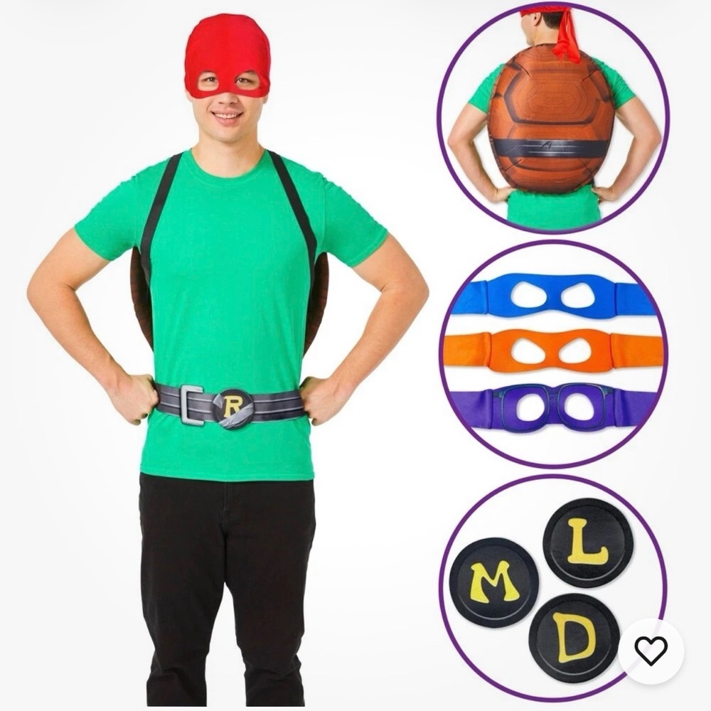 InSpirit Designs teenage mutant ninja turtles 4 in 1 adult accessory kit nwt m